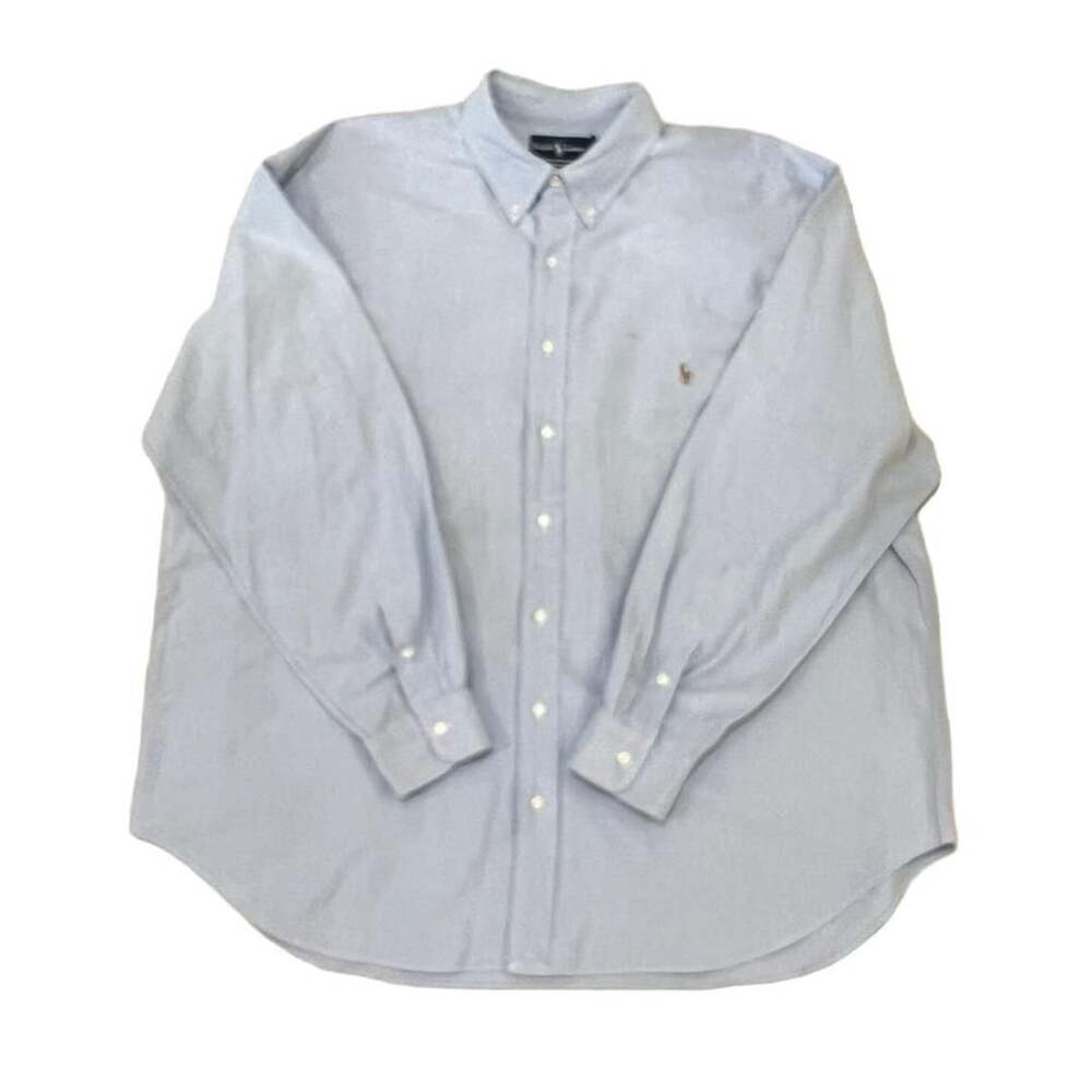 Ralph Lauren Classic Fit Oxford Button Down Shirt Light Blue 2XB Big